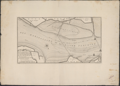 TA_RIV_062 Kaart van een gedeelte der Rivier het Haringvliet, van boven den Stadsen Hoek tot Hellevoetsluis, 1781.