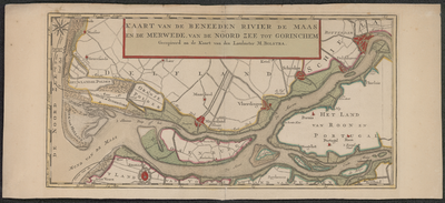 TA_RIV_068 Kaart van de Beneeden Rivier de Maas en de Merwede,van de Noordzee tot Gorinchem, [ca. 1745].