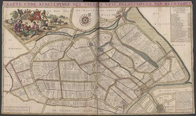 TA_KAARTBOEK_017 CAARTE ENDE AFBEELDINGE DER STEDE EN VRYE HEERLYKHEYT VAN HEENVLIET, 1698.