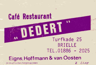 LD2008. Café Restaurant Dedert.