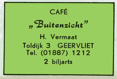 LD2015. Café Buitenzicht - 2 biljarts.