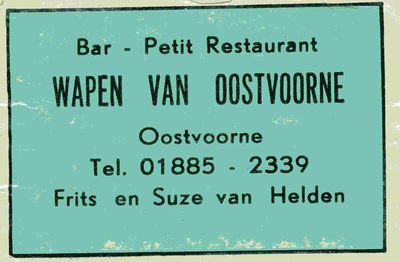 LD2026. Bar, petit restaurant Wapen van Oostvoorne.