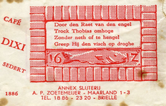 SZ0161. Cafe, annex slijterij Dixi.