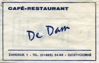 SZ0929. Café, Restaurant De Dam.
