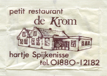 SZ1436. Petit Restaurant De Krom - hartje Spijkenisse.