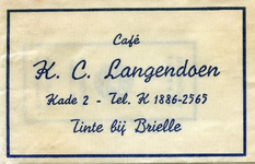 SZ1501. Café K.C. Langendoen.