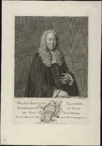 VH0199 Mr. Jan Baptista Slicher, Burgermeester en Raad der Stad Amsterdam, Bewindhebber der Oost-indische Compagnie enz, 1763
