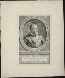 VH0244 PIETER ADRIAANSZOON van der WERF, Burgemeester der Stad Leyden, [Leiden] in 't Jaar 1574, [ca 1768]