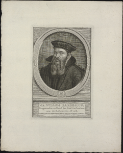 VH0942 Mr. WILLEM BARDESIUS, Burgemeester en Raad der Stad Amsterdam, naa de Reformatie, Ao. 1578, [1751-1759]
