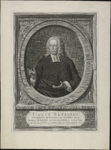 VH1243 Pieter Elzevier Geboren te Rotterdam in October 1673. Bevestigt als Predikant der Hervormde Kerk te Sprang 1699. ...