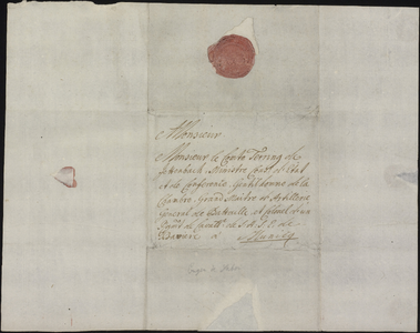 VH1473 [De omslag van de brief van Eugenius van Savoye aan de generaal in Beierse dienst Terning de Jettenbach], 3 ...