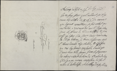 VH1484 [Een brief van prins Willem III aan de commissaris-generaal Eckhart te Hasselt], Mei 1676