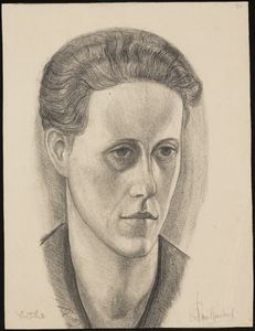 SPUIJBROEK_094 Portret van onbekende jongeman, gemaakt tijdens de opleiding aan de Academie Rotterdam, 1923-1927