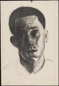 SPUIJBROEK_095 Portret van onbekende jongeman, gemaakt tijdens de opleiding aan de Academie Rotterdam, 1923-1927