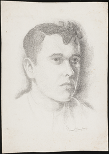 SPUIJBROEK_095B Portret van onbekende jongeman, gemaakt tijdens de opleiding aan de Academie Rotterdam, 1923-1927