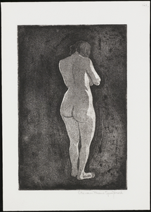 SPUIJBROEK_163 Studie van een staand naakt, gemaakt tijdens de opleiding aan de Academie Rotterdam, 1923-1927