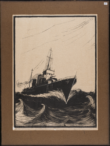 SPUIJBROEK_184 Het marineschip Hr. Ms. Kortenaer in volle zee, ca. 1935