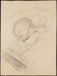 SPUIJBROEK_248 Frans Spuijbroek jr. als slapende baby, 1 juli 1943
