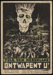 SPUIJBROEK_276 Politiek geëngageerde tekening: Volk van Nederland, Ontwapent u!, ca. 1938