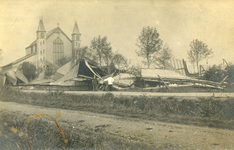 PB0148 De Ommegang van de houten Bedevaartskerk is ingestort door de storm op 30 september 1911, 1911