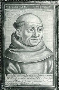 PB0227 Prent van de martelaar Theodorus van der Eem (tussen 1499–1502), franciscaner priester, rector van de Zusters ...