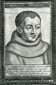 PB0233 Prent van de martelaar Cornelius van Wijk bij Duurstede (1548), franciscaner lekenbroeder, ca. 1955