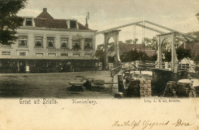 PB0496 Hotel Tekke en de Kaaibrug, ca. 1903