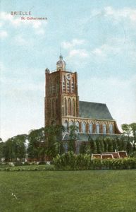 PB0871 Kijkje op de St. Catharijnekerk, ca. 1913