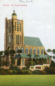PB0872 Kijkje op de St. Catharijnekerk, ca. 1913