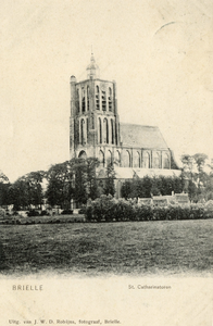 PB0873 Kijkje op de St. Catharijnekerk, ca. 1904