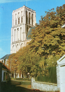 PB0911 Kijkje op de St. Catharijnekerk vanaf 't Heultje, 1974