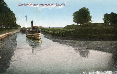 PB0955 Aankomst van de veerboot via de Buitenhaven, 1919
