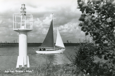 PB1223 Lichtbaken langs het Brielse Meer, 1967