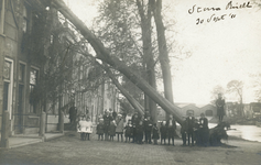 PB1415 Omgewaaide bomen op het Maarland Zuidzijde na een storm op 30 september 1911, 30 september 1911