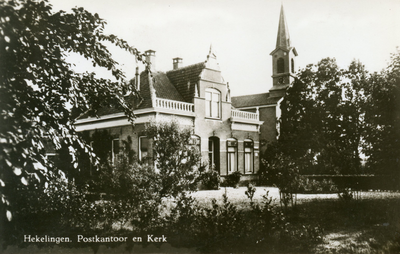 PB2903 Het postkantoor en de kerk, ca. 1935