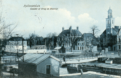 PB3140 Het landshuis, de hervormde kerk en de brug over de Haaven, 1908