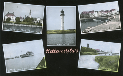 PB3399 Groeten uit Hellevoetsluis: compilatie van foto's, 1958