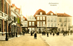 PB3430 Het Baantje, de Oostzanddijk en de Kerkstraat met winkels en woningen, 1912
