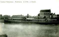 PB3456 De tramboot tussen Hellevoetsluis en Middelharnis: de S.S. Minister van der Sleijden, ca. 1910