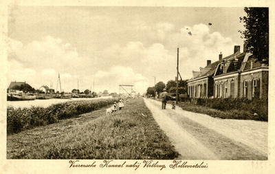 PB4132 Woningen langs het Kanaal door Voorne nabij de Vlotbrug, ca. 1930