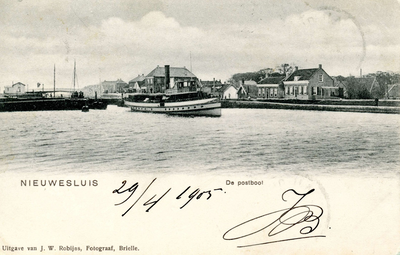 PB4246 De postboot in het Kanaal door Voorne, ca. 1903