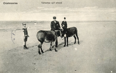 PB4896 Ezeltje rijden op het strand, ca. 1906