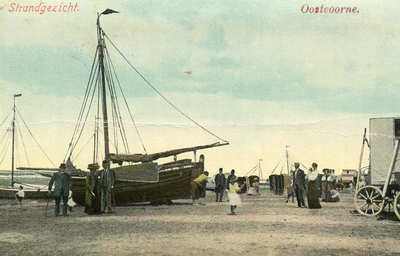 PB4905 Vissersboten op het strand van Oostvoorne, ca. 1920