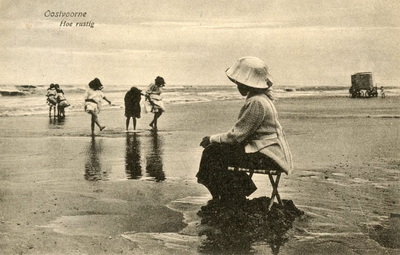PB4915 Kinderen op het strand, ca. 1918