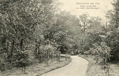 PB5149 Kijkje in het park van Hotel Ons Genoegen, 1912