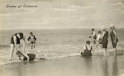 PB5898 Badgasten op het strand van Oostvoorne, 1930