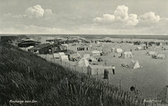 PB7118 Strand met strandtenten, ca. 1950