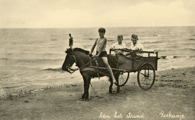 PB7147 Jongens op een paard en wagen, ca. 1935