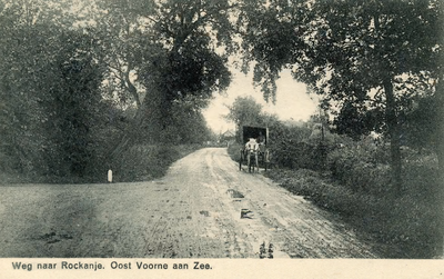 PB7376 De weg tussen Oostvoorne en Rockanje, ca. 1925
