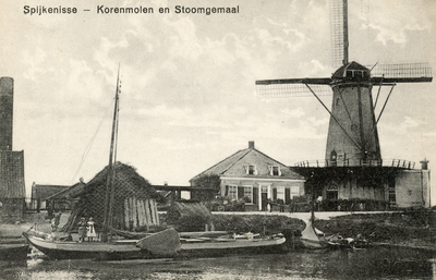 PB8834 Zicht op de molen Nooitgedacht en stoomgemaal, ca. 1930